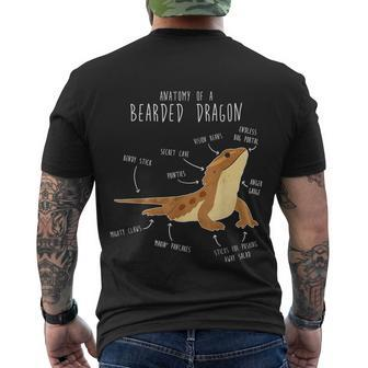 Anatomy Of A Bearded Dragon Pet Reptile Lizard Lover Men's T-shirt Back Print - Thegiftio UK