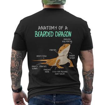 Anatomy Of A Bearded Dragon Bearded Dragon Lizard Pogona Reptile Men's Crewneck Short Sleeve Back Print T-shirt - Monsterry DE