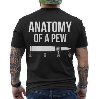 Anatomy Of A Pew Funny Bullet Pro Guns Tshirt Men's Crewneck Short Sleeve Back Print T-shirt - Monsterry DE