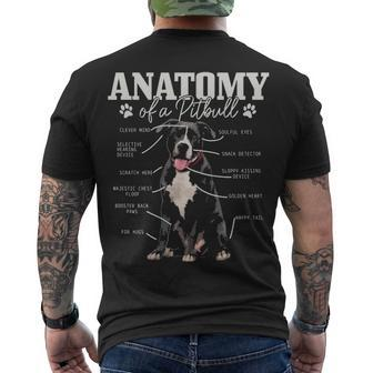 Anatomy Of A Pitbull Dog Cute Pitbull Mom Pitbull Dad Men's T-shirt Back Print - Thegiftio UK