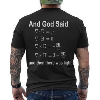 And God Said Formula Men's Crewneck Short Sleeve Back Print T-shirt - Monsterry CA