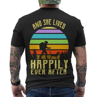 And She Lived Happily Ever After Hiking Men's Crewneck Short Sleeve Back Print T-shirt - Monsterry UK