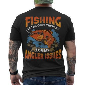 Angler Issues V Men's Crewneck Short Sleeve Back Print T-shirt - Seseable