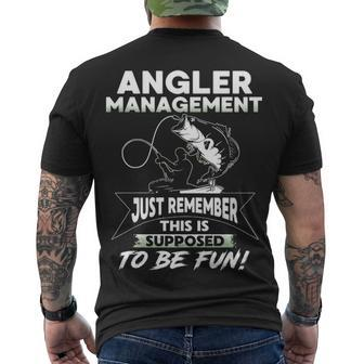 Angler Management Men's Crewneck Short Sleeve Back Print T-shirt - Seseable