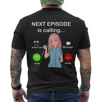 Anime Next Episode Is Calling Men's T-shirt Back Print - Thegiftio UK
