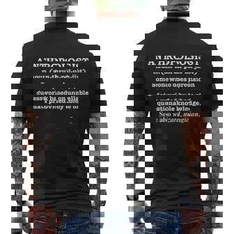 Anthropologist Definition Anthropology Graduate Men's T-shirt Back Print - Thegiftio