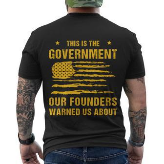 Anti Government Patriotic Americans Vintage Men's Crewneck Short Sleeve Back Print T-shirt - Monsterry AU