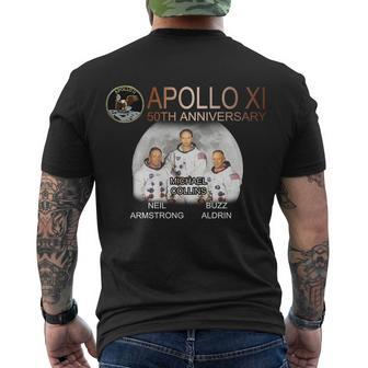 Apollo 11 Astronauts 50Th Anniversary Men's Crewneck Short Sleeve Back Print T-shirt - Monsterry UK