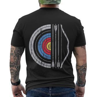 Archery Target Bow And Arrow Archer Retro Vintage Men's T-shirt Back Print - Thegiftio UK