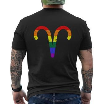 Aries Lgbt Aries Lgbt Pride Aries Lgbt Outfit Gift Men's Crewneck Short Sleeve Back Print T-shirt - Monsterry
