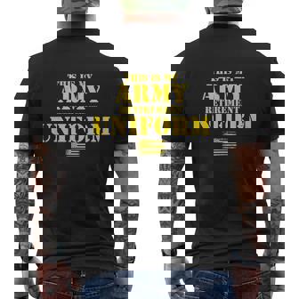 This Is My Army Retirement Uniform Retired Military Army Men's T-shirt Back Print - Thegiftio