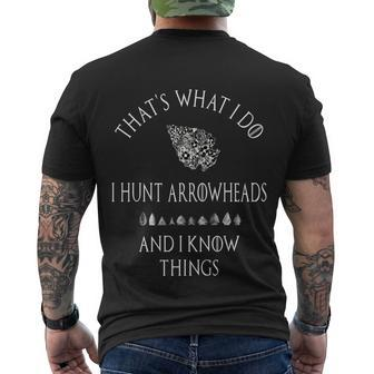 Arrowhead Hunter Artifact Hunting Collecting Archery Meaningful Gift Men's Crewneck Short Sleeve Back Print T-shirt - Monsterry