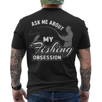 Ask Me About V2 Men's Crewneck Short Sleeve Back Print T-shirt - Seseable