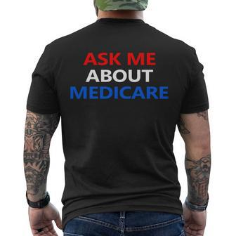 Aske Me About Medicare Tshirt Men's Crewneck Short Sleeve Back Print T-shirt - Monsterry