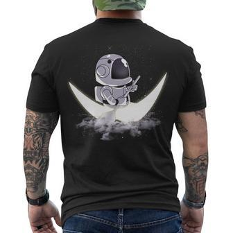 Astronaut Moon Sailing Men's Crewneck Short Sleeve Back Print T-shirt - Monsterry AU