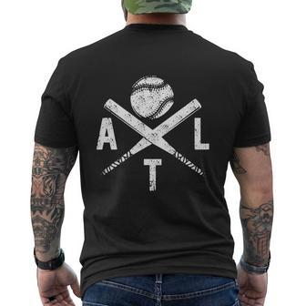 Atlanta Baseball Atl Vintage Georgia Brave Tshirt Men's Crewneck Short Sleeve Back Print T-shirt - Monsterry