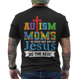 Autism Mom Gift For Autism Awareness Autism Puzzle Tshirt Men's Crewneck Short Sleeve Back Print T-shirt - Monsterry DE