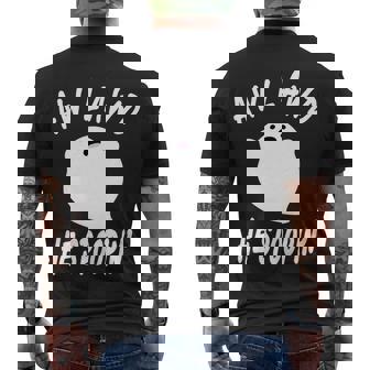 Aw Lawd He Spoopin Concerned Ghost Men's T-shirt Back Print - Thegiftio