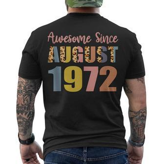 Awesome Since August 1972 50 Years Old 50Th Birthday V2 Men's T-shirt Back Print - Thegiftio UK