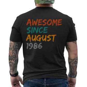 Awesome Since August V10 Men's Crewneck Short Sleeve Back Print T-shirt - Monsterry UK