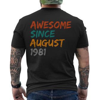 Awesome Since August V12 Men's Crewneck Short Sleeve Back Print T-shirt - Monsterry