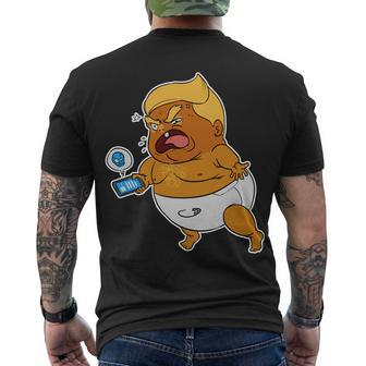 Baby Trump Crying Tweet Tshirt Men's Crewneck Short Sleeve Back Print T-shirt - Monsterry AU