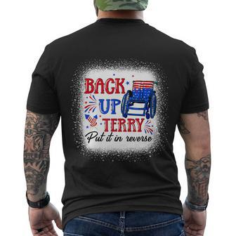 Back Up Terry Put It In Reverse 4Th Of July American Flag Men's Crewneck Short Sleeve Back Print T-shirt - Monsterry