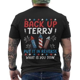 Back Up Terry Put It In Reverse July 4Th Of July Fireworks Men's Crewneck Short Sleeve Back Print T-shirt - Monsterry