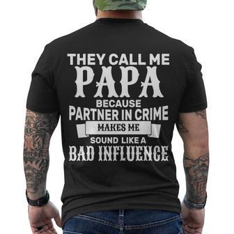 Bad Influence Papa Tshirt Men's Crewneck Short Sleeve Back Print T-shirt - Monsterry AU