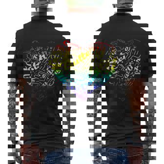 Baking Bakery Baker Baking Lover Rainbow Heart Men's T-shirt Back Print - Thegiftio