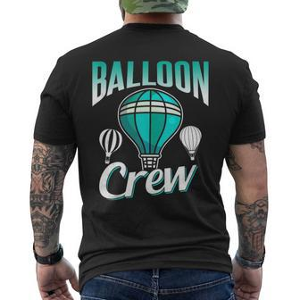 Balloon Crew Team Sayings Ballooning Pilot Hot Air Balloon Men's Back Print T-shirt | Mazezy