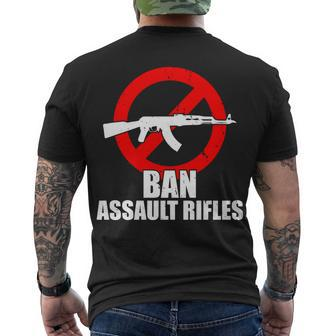 Ban Assault Rifles Gun Control Tshirt Men's Crewneck Short Sleeve Back Print T-shirt - Monsterry DE