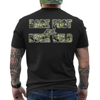 Bare Foot & Buck Wild Men's Crewneck Short Sleeve Back Print T-shirt - Seseable