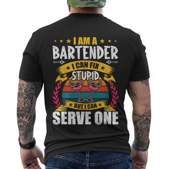 Bartender Can Fix Stupid Bartending Bartender Men's T-shirt Back Print - Thegiftio UK