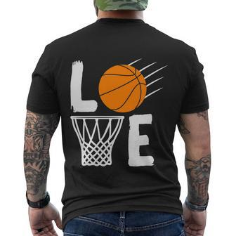 Basketball Love Basketball Lover Basketball Fan Basketball Player Men's Crewneck Short Sleeve Back Print T-shirt - Monsterry