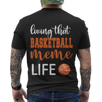 Basketball Meme Life Basketball Grandma Meme Cute Gift Men's Crewneck Short Sleeve Back Print T-shirt - Monsterry