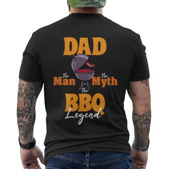 Bbq Smoker Dad Grilling Grill Master Fathers Day Men's T-shirt Back Print - Thegiftio UK
