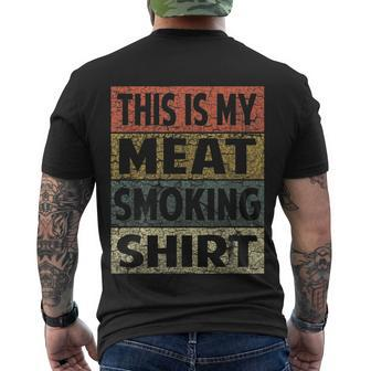 Bbq Smoker Funny Vintage Grilling Meat Smoking Tshirt Men's Crewneck Short Sleeve Back Print T-shirt - Monsterry UK