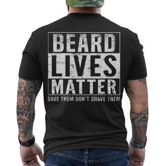 Beard Lives Matter V2 Men's Crewneck Short Sleeve Back Print T-shirt - Seseable