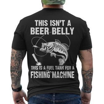 Beer Belly - Fuel Tank For A Fishing Machine Men's Crewneck Short Sleeve Back Print T-shirt - Seseable