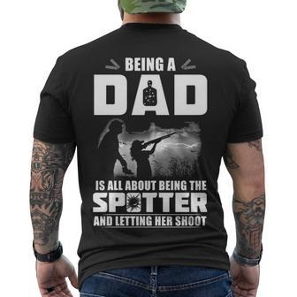 Being A Dad - Letting Her Shoot Men's Crewneck Short Sleeve Back Print T-shirt - Seseable