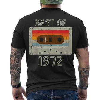 Best Of 1972 Casette Tape Retro 50Th Birthday 50 Years Old Men's T-shirt Back Print - Seseable