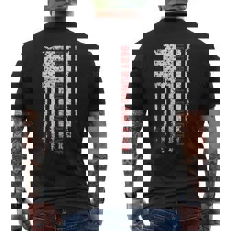 Best Bonus Dad Ever American Usa Flag Fathers Day Dad Men's T-shirt Back Print - Thegiftio
