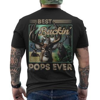 Best Buckin Pops Ever Hunting V2 Men's T-shirt Back Print - Thegiftio UK