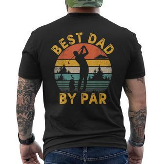Best Dad By Par Golfing Fathers Day Golf Lover Men's T-shirt Back Print - Thegiftio UK