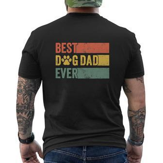 Best Dog Dad Ever Retro Dog Pet Lover Men's T-shirt Back Print - Thegiftio UK