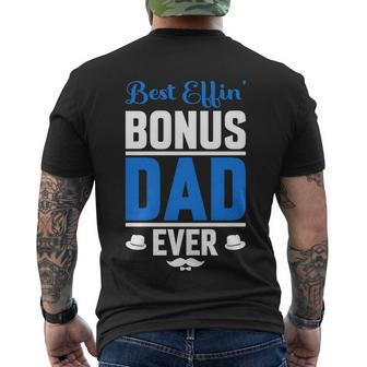 Best Effin Bonus Dad Ever Men's Crewneck Short Sleeve Back Print T-shirt - Monsterry
