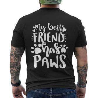 My Best Friend Has Paws Cat Lover Cat Day Men's T-shirt Back Print - Thegiftio UK