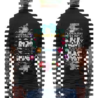 Best Kind Of Mom Raises A Nurse Flowers Rn V7 Men's T-shirt Back Print - Thegiftio