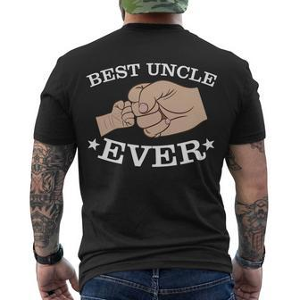 Best Uncle Ever Fist Bump Tshirt Men's Crewneck Short Sleeve Back Print T-shirt - Monsterry